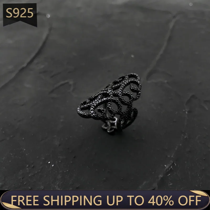 

925 кольцо из стерлингового серебра бледно-Элитный бренд Циркон Монако, ювелирные изделия Романтический Ретро тенденции моды личности энтуз...