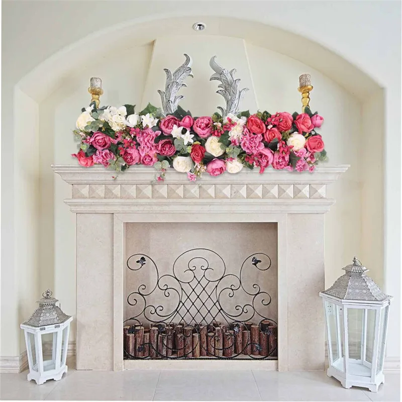 2 шт./лот 1 м дорога цитируется Искусственные цветы ряд свадебный Декор цветок