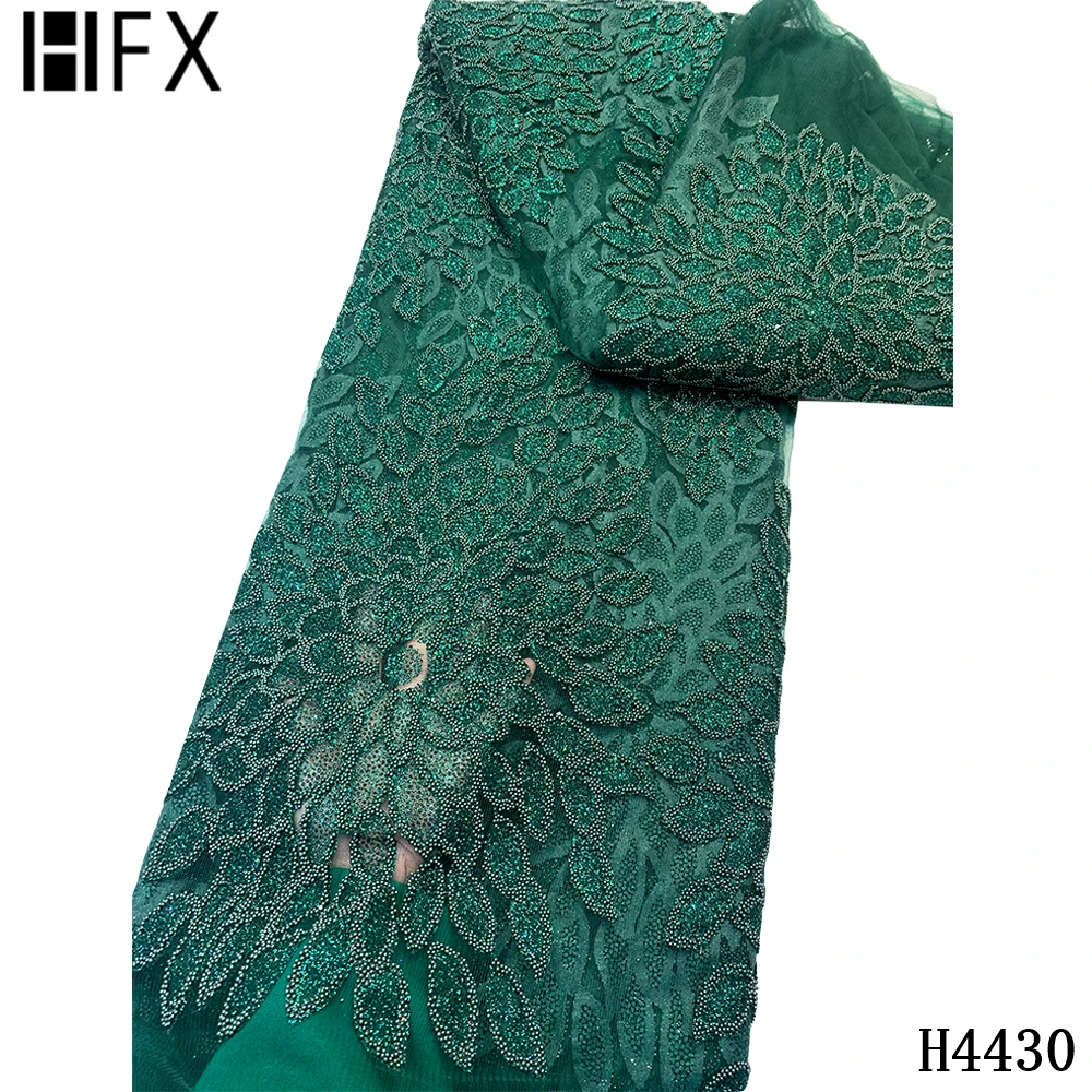 Африканская кружевная ткань HFX с блестками 2021 французская Тюлевая приклеенная
