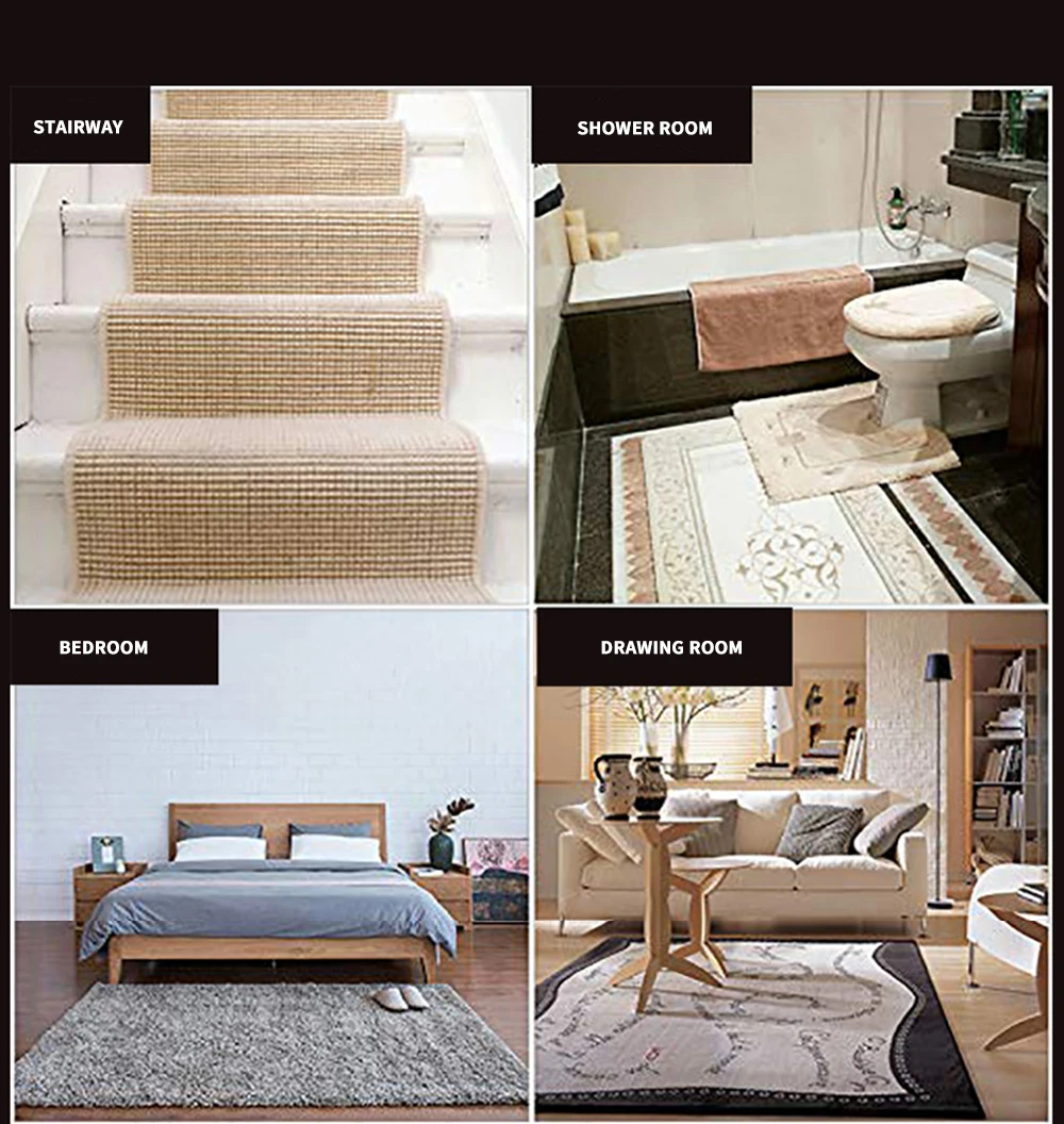 Фиксированные наклейки Нескользящие коврики для завивки захваты ковров