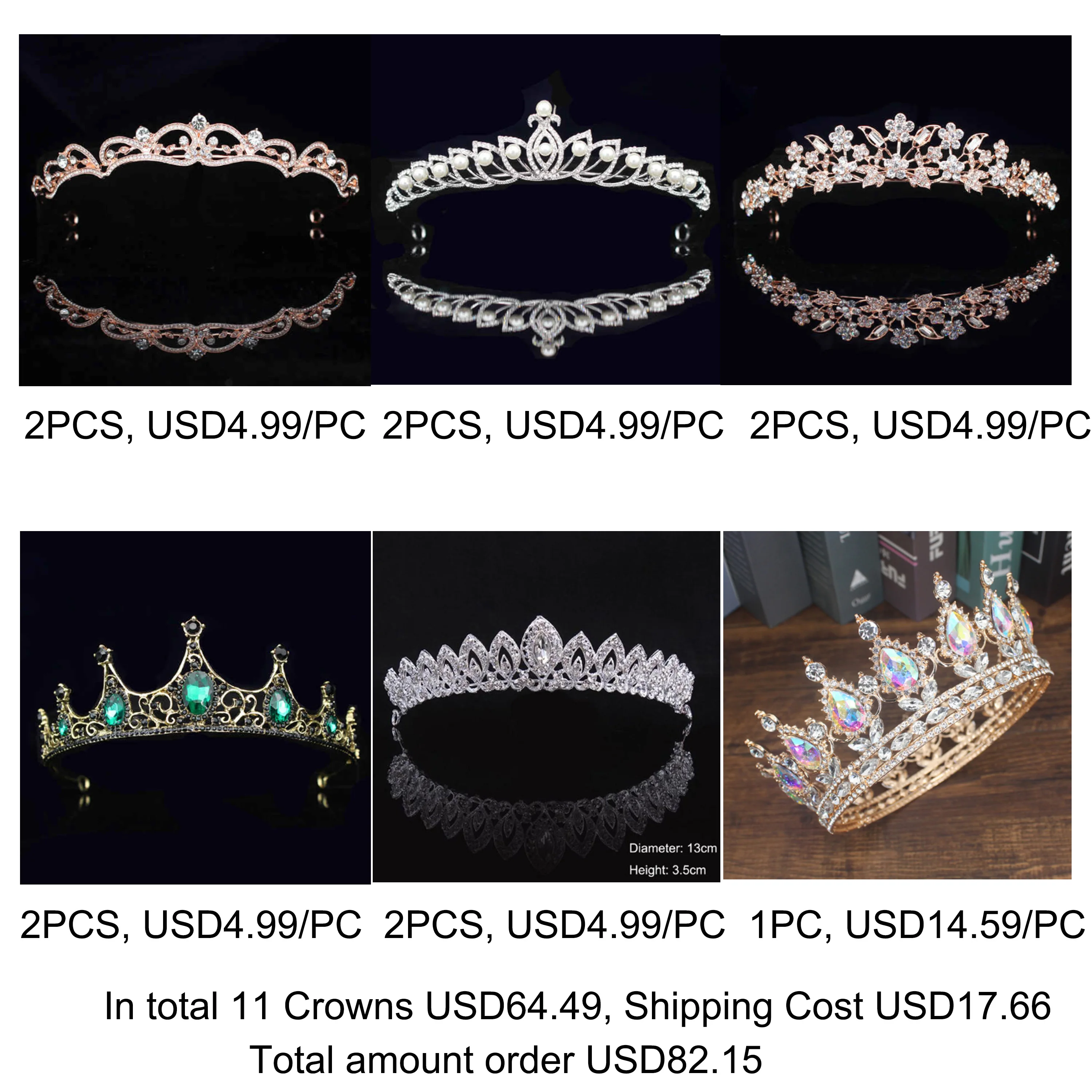 

Customize Order In total 11 crowns