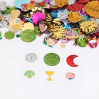 mix sizesshapes flake confetti leaf butterfly flower sequins paillettes 3d glitters for diy nail artwedding accessories 10g