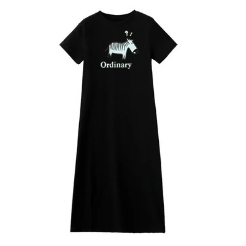 Женское платье с принтом зебры однотонное простое свободное Повседневное