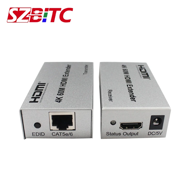 SZBITC 60 м HDMI удлинитель сплиттер отправитель и приемник через один Cat5e/6 Ethernet