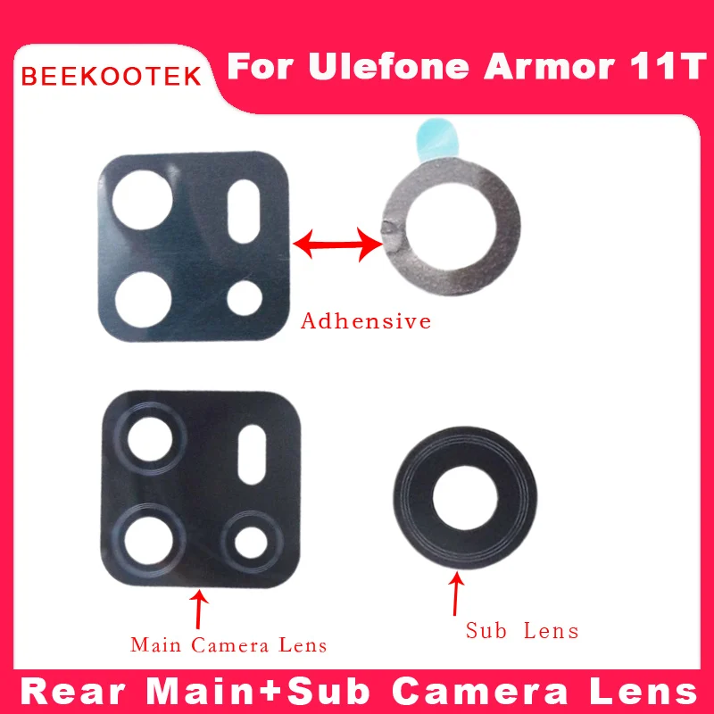 

New Original Armor 11T Back Rear Main Sub Camera Lens+foam adhensive Repair Parts For Ulefone Armor 11T 6.1 Inch 5G Smartphone