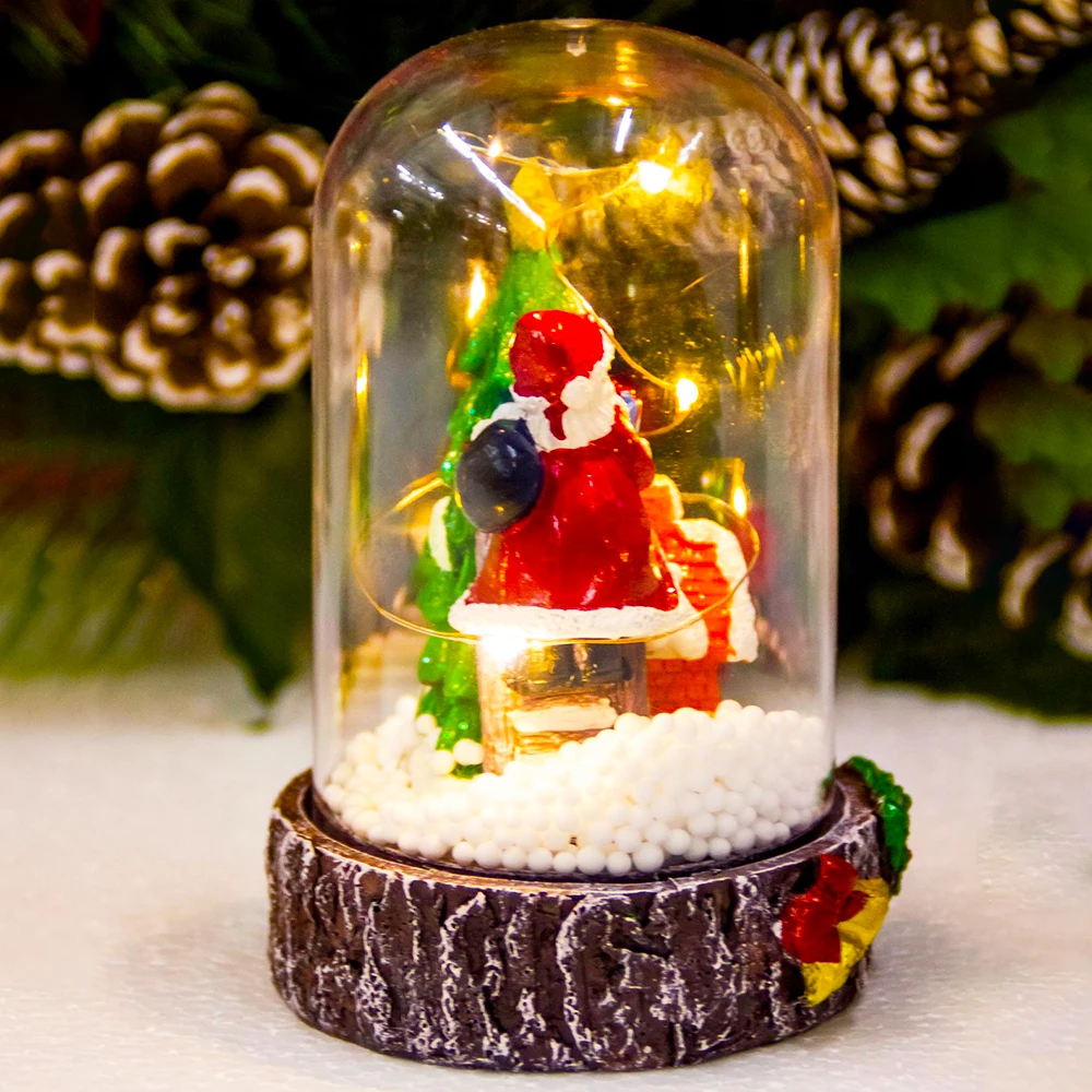Рождественский Декор Светильник Санта Клаус светильник со снеговиком с