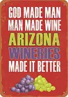 Аризона Винники сделать лучше вино 8X12 металлический жестяной знак Настенный декор домашний декор