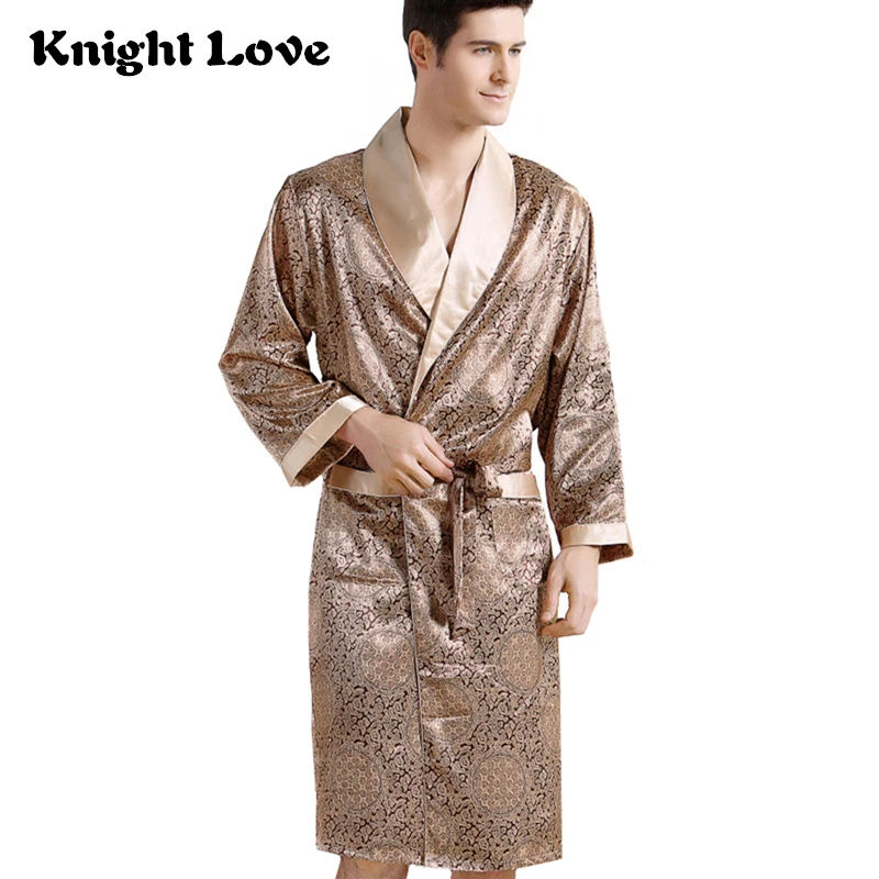 

New Bath Robe Men kimono Gown Casual Full Sleeve Sleepwear Home Clothes Nightgown Summer Bathrobe Plus Size 5XL