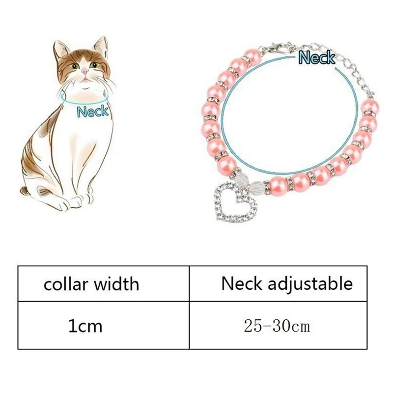Жемчужное декоративное ожерелье для домашних животных ошейник щенков/кошек