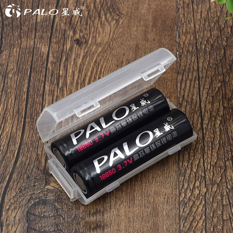 PALO 2 шт. Оригинальная Аккумуляторная батарея 18650 3 7 V 2350mAh литий-ионная