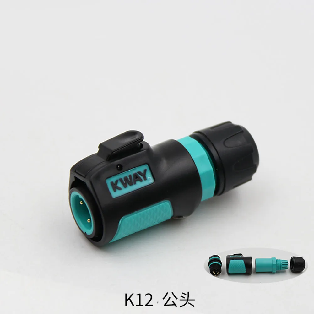 KWAY K12 Водонепроницаемый IP67 M12 разъем 2 3 4 5 6 7 8 Pin пайка ядра для авто медицинский
