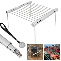 outdoor mini portable bbq grills stainless steel aluminum alloy collapsible barbecue stand camping picnic pocket folding tools