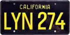 Машины знаменитостей исчезли за 60 секунд  LYN 274  Металлический номерной знак