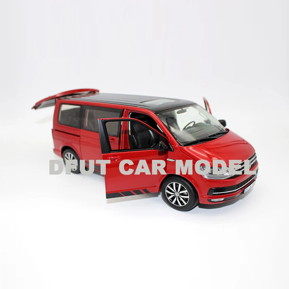 1:18 игрушка из сплава VW T6 MPV модель автомобиля Детские игрушечные автомобили