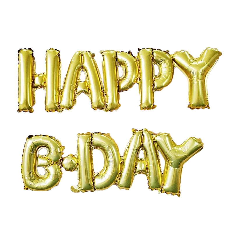 Большой 57 дюймовый шар Happy Bday баннер из алюминиевой фольги шары для украшения дня