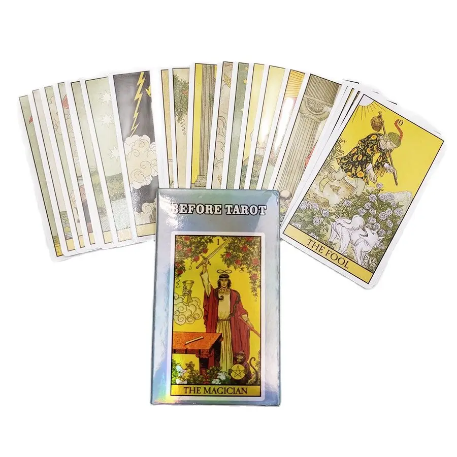 

Before Witte Tarot Card Game For Family Party Mysterious Divination Fate Gameplay 78 Card Tarot Deck Entertainment Board Game