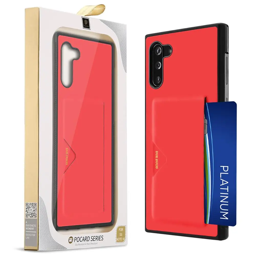 DUX DUCIS PU кожаный чехол для карты samsung Galaxy Note 10 Plus Роскошный кошелек Note10 Coque| |