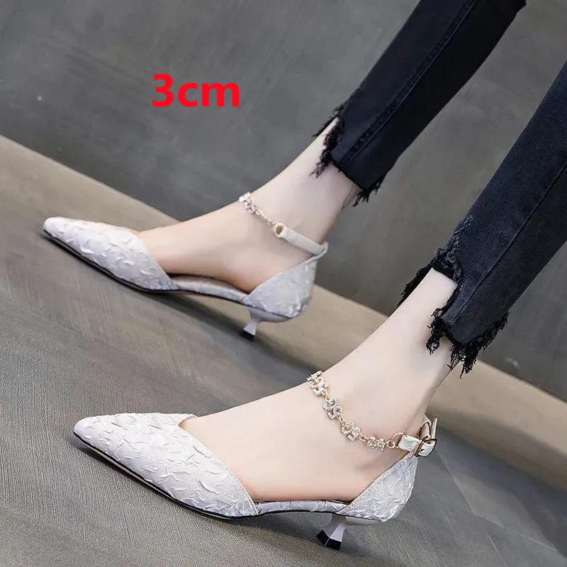 

Women Fashion Sweet Beige High Quality Spring Hollow Stiletto Heels Lady Casual Black Comfort Shoes Sapatos Femininas E9384