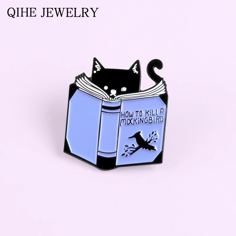 Эмалированная заколка для чтения с изображением кошки как убить шутливой птицы