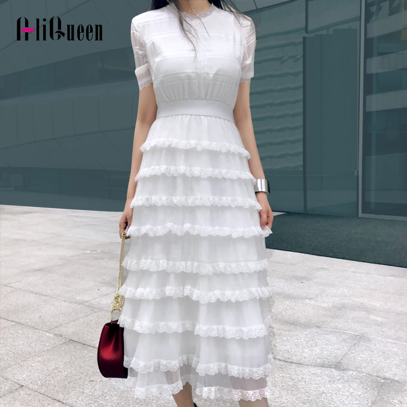 Сезон: весна лето женское кружевное лоскутное шифоновое пляжное платье миди