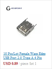 30 шт./партия основа край 5 Pin Тип B SMT Micro USB разъем Плоский порт Джек хвост штепсельная Вилка терминалы для samsung huawei