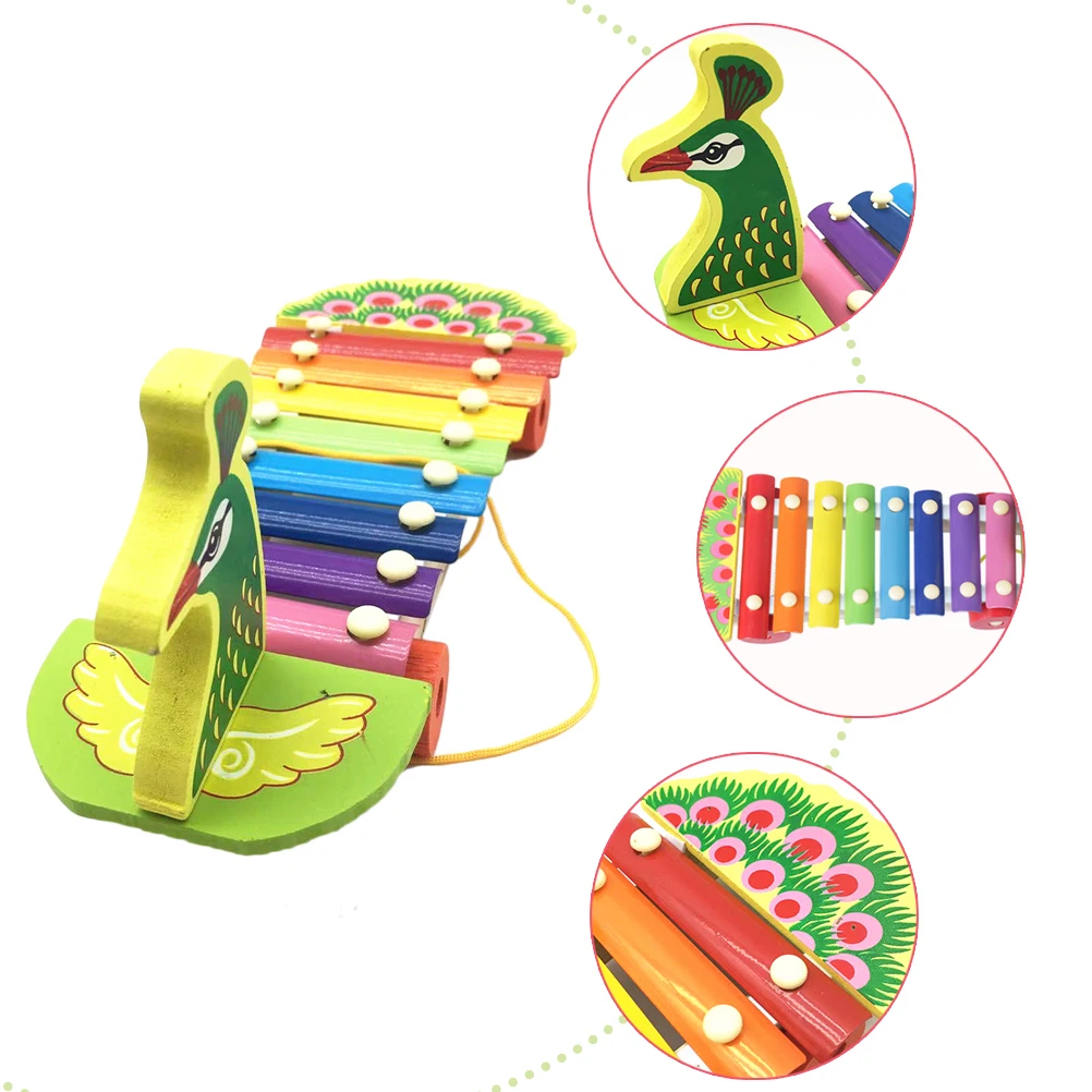Деревянный Павлин животное удар руки Стук игрушка детская музыка раннее