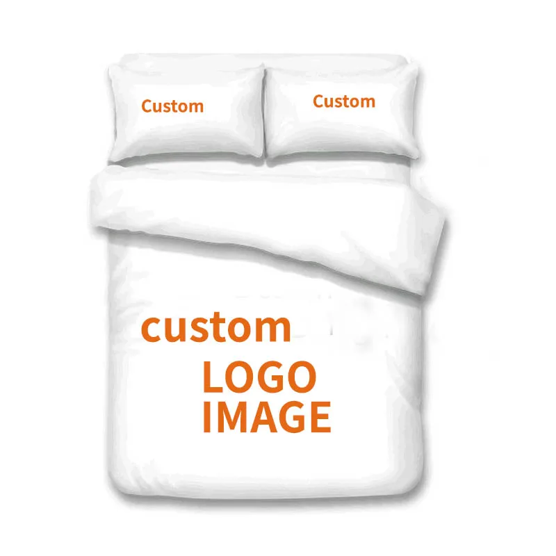 Customized Design Photo Logo Duvet Cover Set Boys Adults Kids Gift Custom DIY Bedding Queen King Size Personalized Bet | Дом и сад