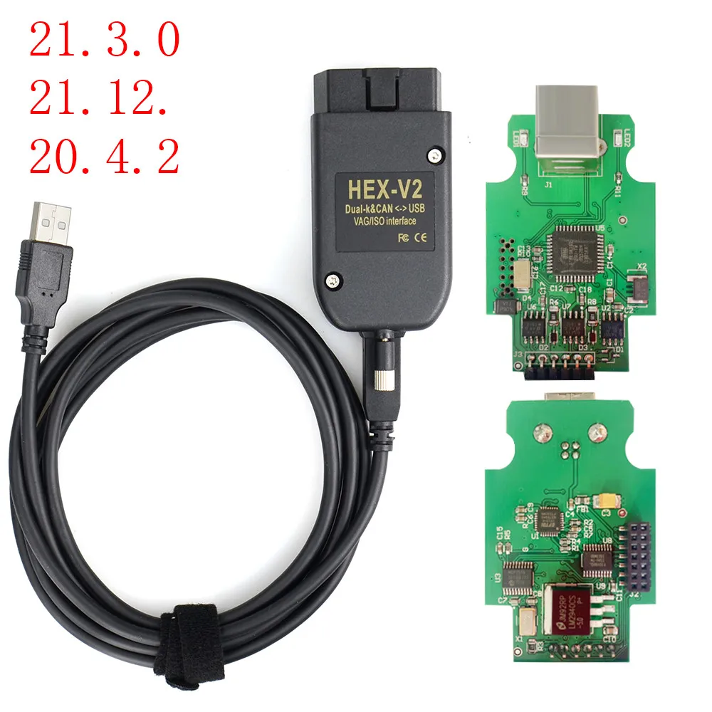 Бесплатная доставка шестигранный интерфейс V2 VAGCOM 21 3 VAG COM 20.4.2 для VW AUDI Skoda Seat Vag 20 4