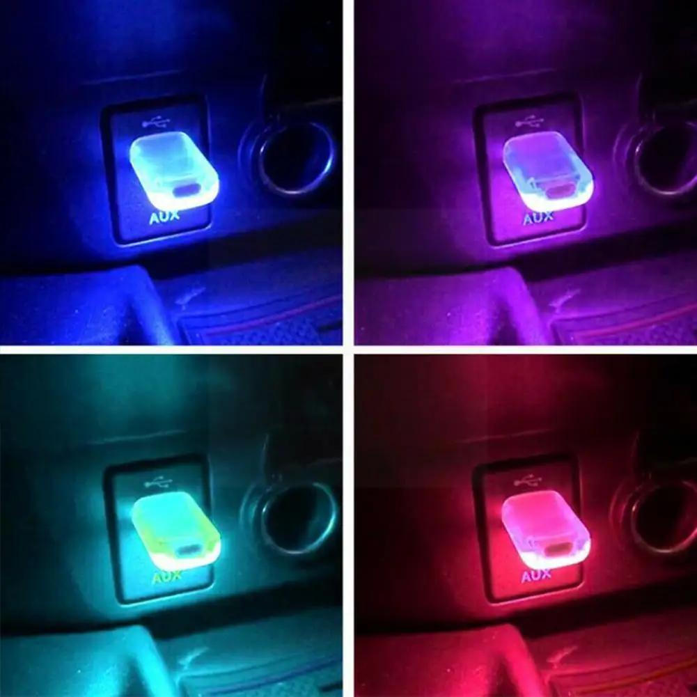 

Mini 7-In-1 Car USB Atmosphere Light Music Control LED Decorative Light Car Night Light Mini Ambient In Light Car Colorful G4Y2