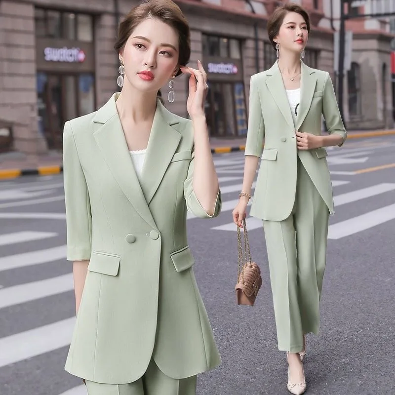 

Summer professional clothes for colorful blazer jacket for women jacket and pants set women tuxedo suit work suits for women