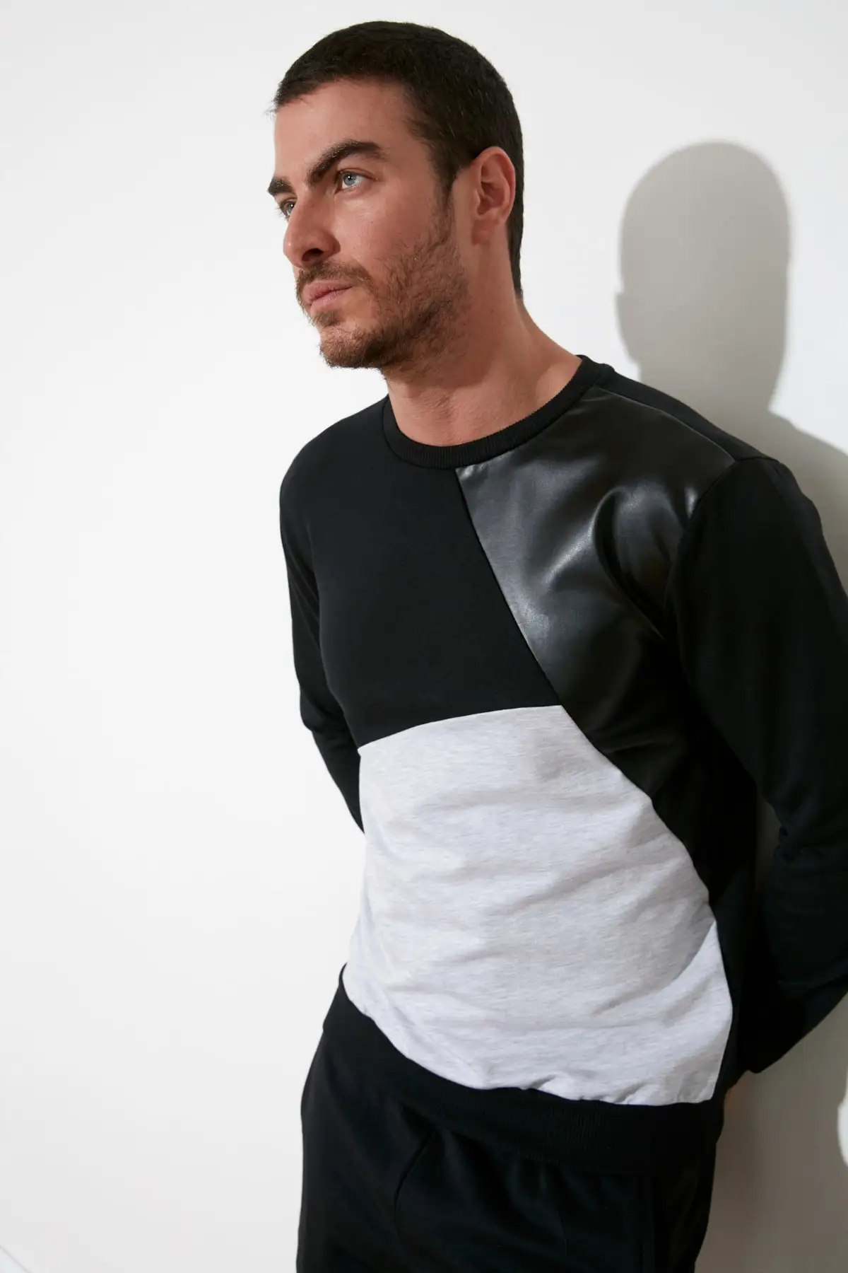 Мужская Черная Толстовка с длинным рукавом и воротником для велоспорта новинка