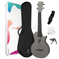 enya tenor ukulele 26 inch carbon fiber cutaway travel ukelele music instrument beginner kit including case strap capo strings