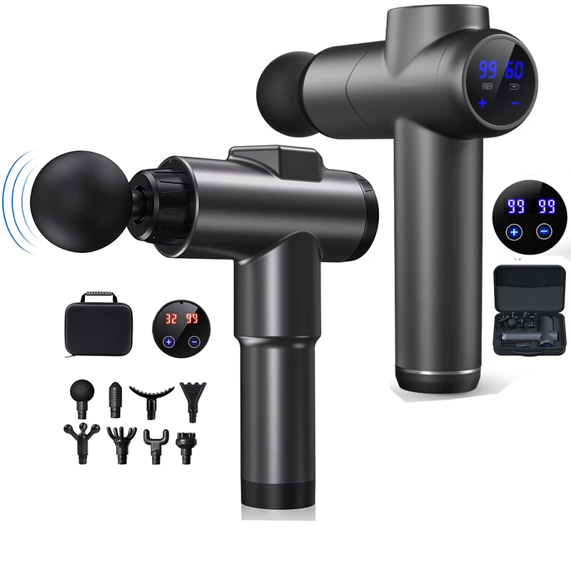 

Массажный пистолет с ЖК-дисплеем, 32/99 скорости