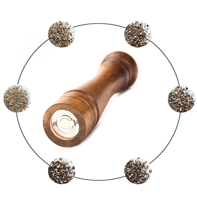 Мельница для соли и перца ZXH перечница из твердой древесины с сильным