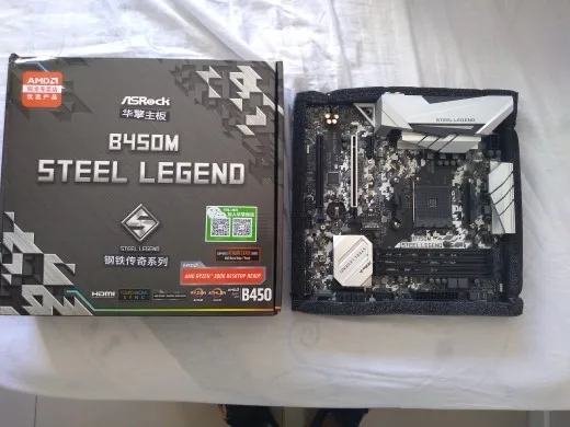 

B450M STEEL LEGEND Micro-ATX AMD B450 DDR4 M.2 USB3.1 64G Socket AM4