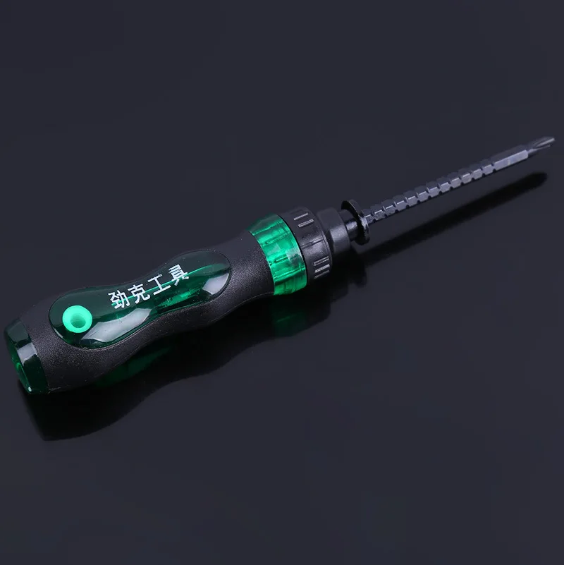 Регулируемая трещотка отвертка двухсторонняя щелевая Elescopic Магнитная биты