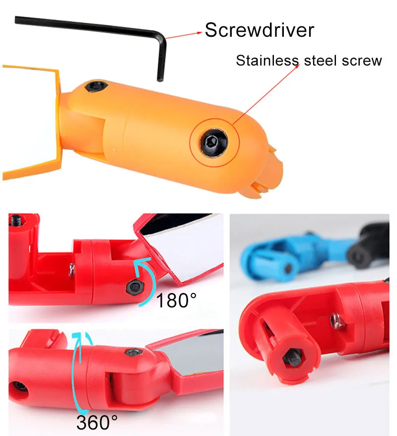 

Bicycle Accessories Cycling Road Mountain Bike Handlebar Wide Angle Rear Rotate View Mirrors Hot Sale Bike Rearview Mirror