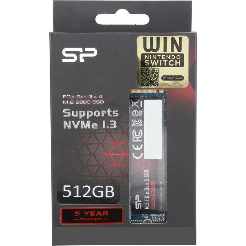 Твердотельный накопитель Silicon Power A80 SP512GBP34A80M28 SSD M.2 512GB PCI-Ex4 | Компьютеры и офис