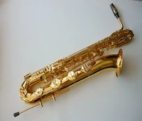 professional baritone saxophone musical instruments sax eb brass tube gold lacquer saxofone e flat with case mouthpiece free
