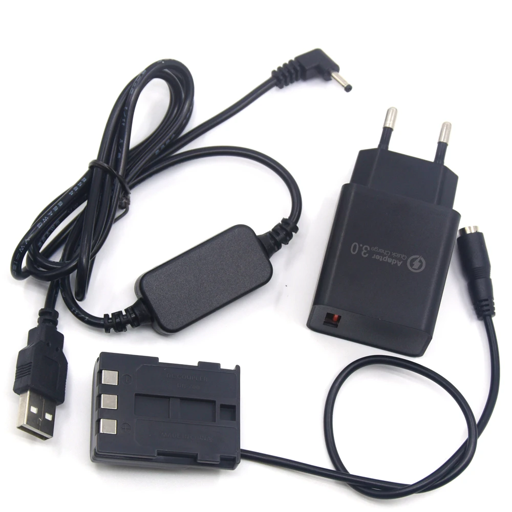 ACK-DC20 внешний аккумулятор USB кабель 8 в + 5 В зарядное устройство DR-20 DC муфта BG-E3 NB2LH