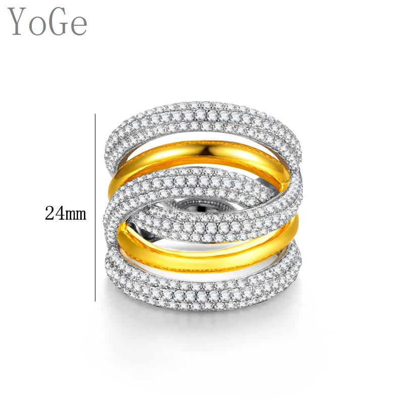 YoGe свадебные и вечерние ювелирные изделия для женщин R7963Y Роскошные AAA CZ &