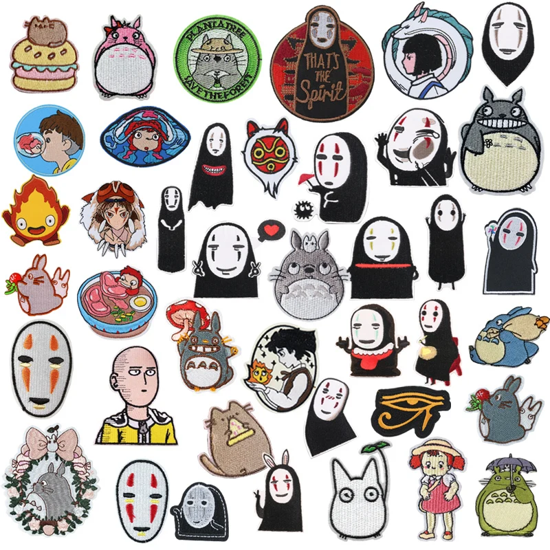 Мультяшные нашивки с животными Мой сосед Тоторо для одежды Аниме без лица