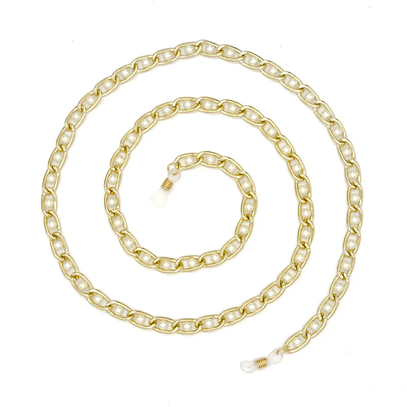 

Zinc Alloy Gold Color Hang Masks Chain Women Hot Glasses Chains Holder Sunglasses Strap Eyewear Rope Neck Cord Glasses Chain
