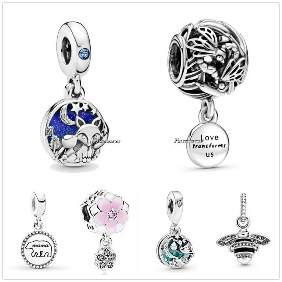 

Authentic 925 Sterling Silver Sparkling Queen Bee With Crystal Pendant Charm Beads Fit Pandora Bracelet & Necklace Jewelry