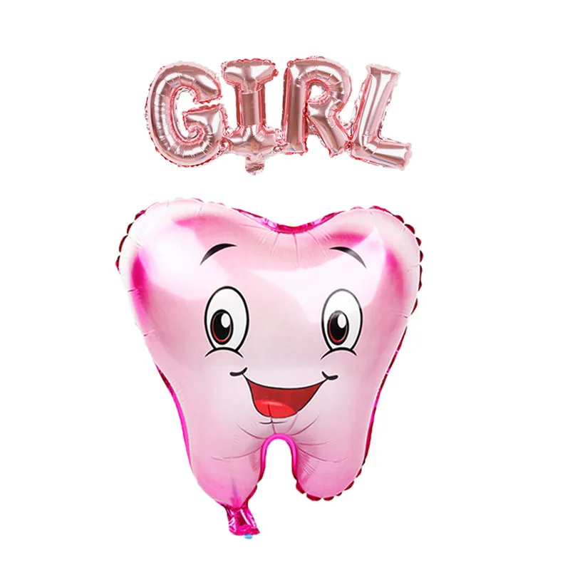 Гелиевые шары с зубами 1 комплект для дня рождения детского праздника украшение
