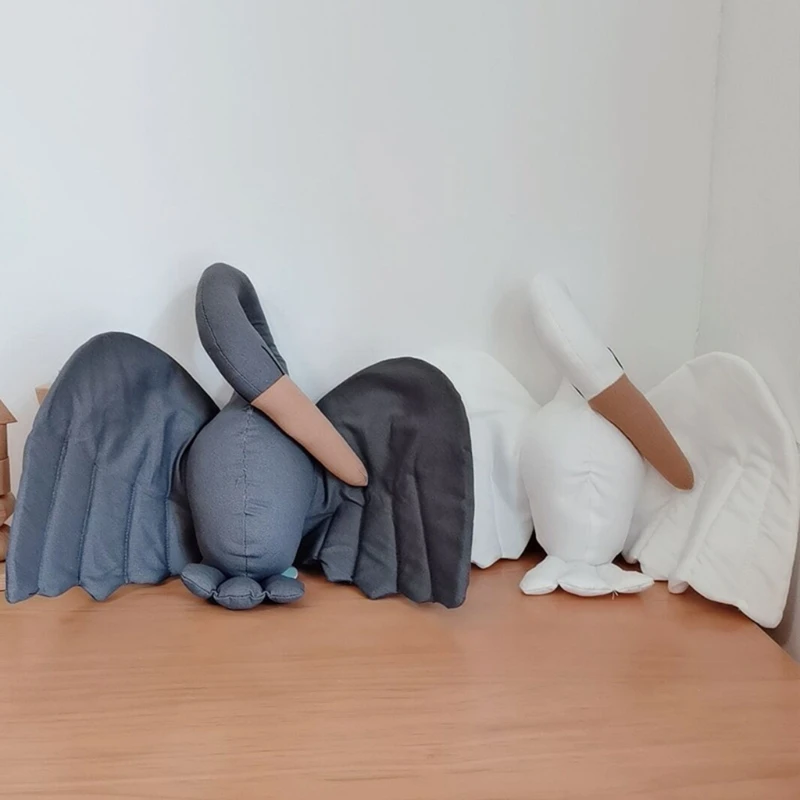 

Nordic Style Creative Wall Hanging Swan kawaii Stuffed Doll Plush Swan Doll Nursery Decor Baby Soothing Pillow Kids Room Decor