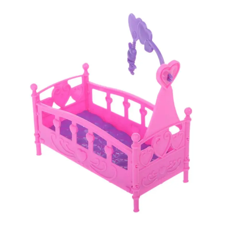 

Rocking Cradle Bed Doll House Toy Furniture For Kelly Babie Doll Accessories Girls Toy Gift 77HD