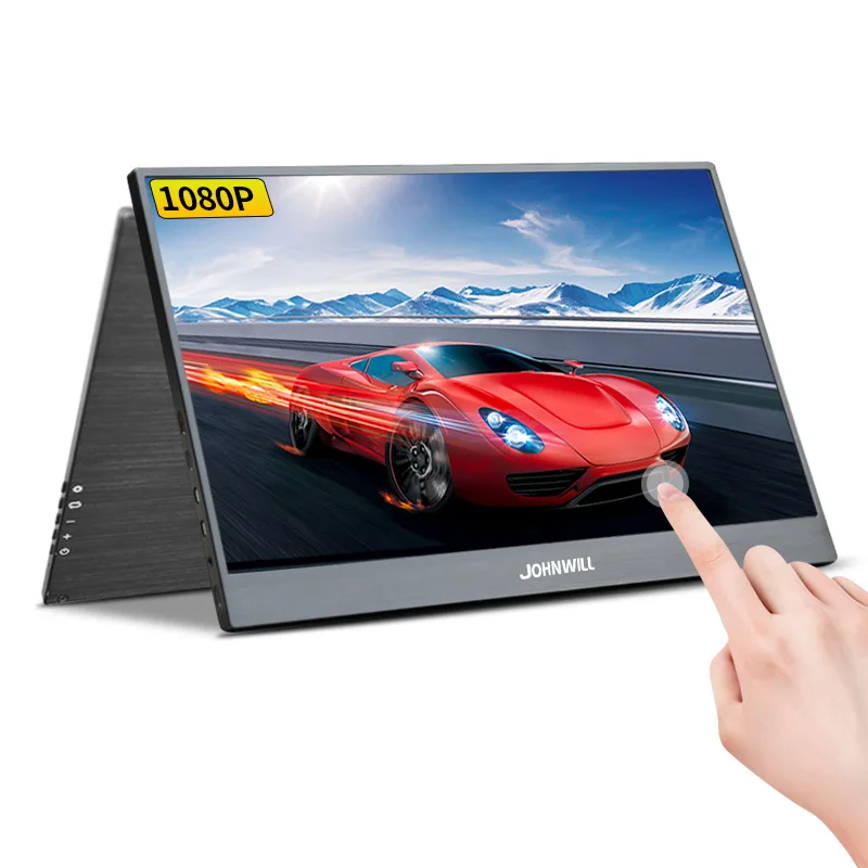15," планшетный компьютер портативный 1920x1080P ips lcd светодиодный дисплей с тип-c USB-C HDMI тонкий сенсорный монитор для Raspberry Pi 3 B 2B - Цвет: touch with stand