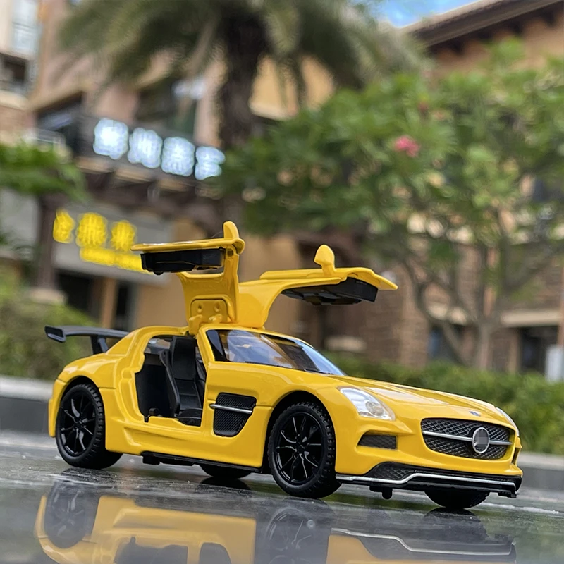 132 benzs sls amg gt alloy sports car model diecasts metal toy vehicles car model simulation sound light collection kids gift free global shipping