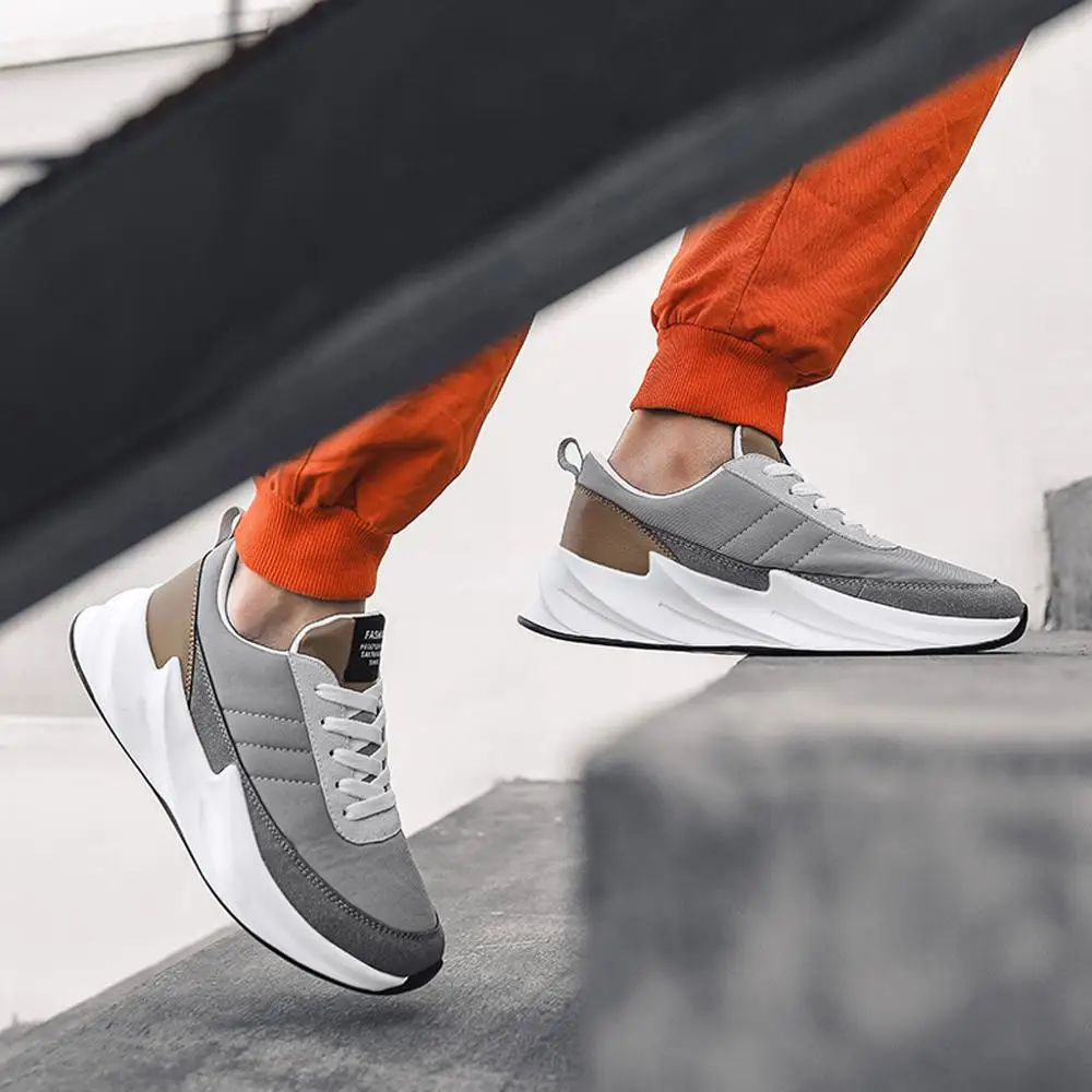 Мужские уличные кроссовки с круглым носком в стиле ретро Повседневные Дышащие